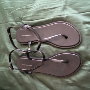 French connection T strap sandals